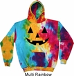 Mens Halloween Hoodie Black Jack O Lantern Tie Dye Hoody