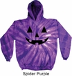 Mens Halloween Hoodie Black Jack O Lantern Tie Dye Hoody