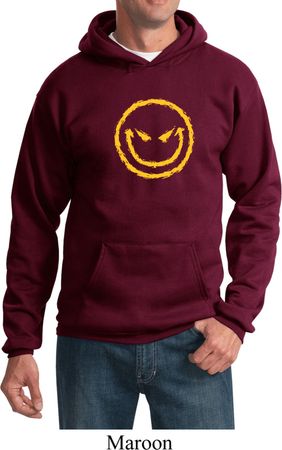 Mens Halloween Hoodie Evil Smiley Face Hoody