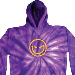 Mens Halloween Hoodie Evil Smiley Face Tie Dye Hoody