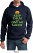 Mens Halloween Hoodie Keep Calm and Give Me Candy Hoody