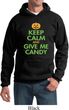 Mens Halloween Hoodie Keep Calm and Give Me Candy Hoody