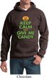 Mens Halloween Hoodie Keep Calm and Give Me Candy Hoody