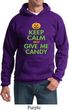 Mens Halloween Hoodie Keep Calm and Give Me Candy Hoody