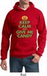 Mens Halloween Hoodie Keep Calm and Give Me Candy Hoody