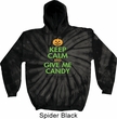 Mens Halloween Hoodie Keep Calm and Give Me Candy Tie Dye Hoody