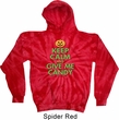 Mens Halloween Hoodie Keep Calm and Give Me Candy Tie Dye Hoody