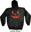 Mens Halloween Hoodie Orange Jack O Lantern Tie Dye Hoody