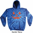 Mens Halloween Hoodie Orange Jack O Lantern Tie Dye Hoody