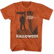 Clearance - Mens Halloween Movie STAIRS 2 T-shirt - Orange Heather