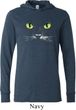 Mens Halloween Shirt Black Cat Lightweight Hoodie Tee