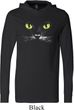 Mens Halloween Shirt Black Cat Lightweight Hoodie Tee