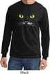 Mens Halloween Shirt Black Cat Long Sleeve Tee T-Shirt