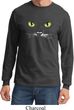 Mens Halloween Shirt Black Cat Long Sleeve Tee T-Shirt