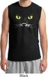 Mens Halloween Shirt Black Cat Muscle Tee T-Shirt
