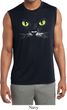 Mens Halloween Shirt Black Cat Sleeveless Moisture Wicking Tee T-Shirt