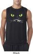 Mens Halloween Shirt Black Cat Sleeveless Tee T-Shirt