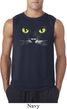 Mens Halloween Shirt Black Cat Sleeveless Tee T-Shirt