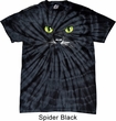 Mens Halloween Shirt Black Cat Spider Tie Dye Tee T-shirt