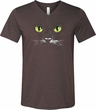 Mens Halloween Shirt Black Cat Tri Blend V-neck Tee T-Shirt