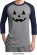 Mens Halloween Shirt Black Jack O Lantern Raglan Tee T-Shirt