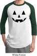 Mens Halloween Shirt Black Jack O Lantern Raglan Tee T-Shirt
