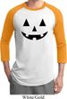 Mens Halloween Shirt Black Jack O Lantern Raglan Tee T-Shirt