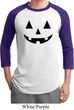 Mens Halloween Shirt Black Jack O Lantern Raglan Tee T-Shirt