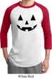 Mens Halloween Shirt Black Jack O Lantern Raglan Tee T-Shirt