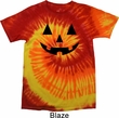 Mens Halloween Shirt Black Jack O Lantern Tie Dye Tee T-shirt