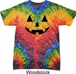 Mens Halloween Shirt Black Jack O Lantern Tie Dye Tee T-shirt
