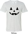 Mens Halloween Shirt Black Jack O Lantern Tri Blend V-neck Tee T-Shirt