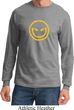 Mens Halloween Shirt Evil Smiley Face Long Sleeve Tee T-Shirt