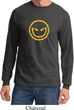 Mens Halloween Shirt Evil Smiley Face Long Sleeve Tee T-Shirt