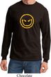 Mens Halloween Shirt Evil Smiley Face Long Sleeve Tee T-Shirt