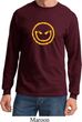Mens Halloween Shirt Evil Smiley Face Long Sleeve Tee T-Shirt