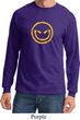 Mens Halloween Shirt Evil Smiley Face Long Sleeve Tee T-Shirt