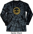 Mens Halloween Shirt Evil Smiley Face Long Sleeve Tie Dye Tee T-shirt