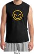 Mens Halloween Shirt Evil Smiley Face Muscle Tee T-Shirt