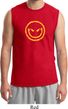Mens Halloween Shirt Evil Smiley Face Muscle Tee T-Shirt
