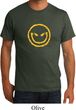 Mens Halloween Shirt Evil Smiley Face Organic Tee T-Shirt