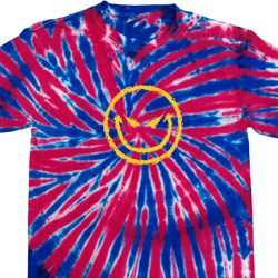 Mens Halloween Shirt Evil Smiley Face Patriotic Tie Dye Tee T-shirt