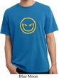 Mens Halloween Shirt Evil Smiley Face Pigment Dyed Tee T-Shirt