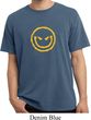 Mens Halloween Shirt Evil Smiley Face Pigment Dyed Tee T-Shirt