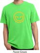 Mens Halloween Shirt Evil Smiley Face Pigment Dyed Tee T-Shirt