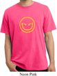 Mens Halloween Shirt Evil Smiley Face Pigment Dyed Tee T-Shirt