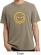 Mens Halloween Shirt Evil Smiley Face Pigment Dyed Tee T-Shirt