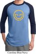 Mens Halloween Shirt Evil Smiley Face Raglan Tee T-Shirt