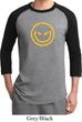 Mens Halloween Shirt Evil Smiley Face Raglan Tee T-Shirt