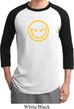 Mens Halloween Shirt Evil Smiley Face Raglan Tee T-Shirt